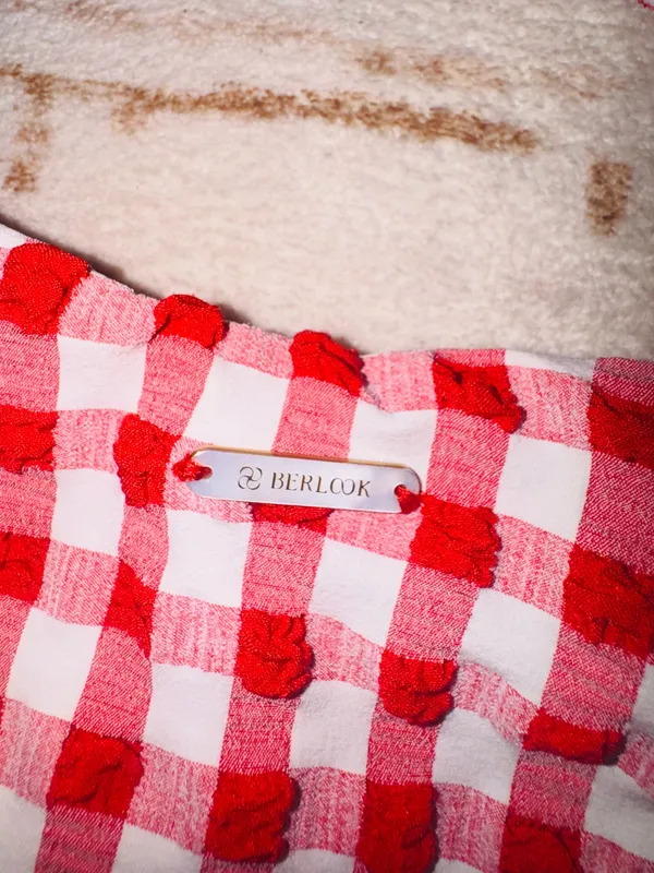 Berlook checkered bikini Red - Image 3