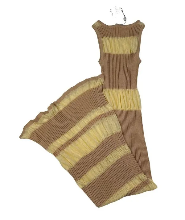 Verge Girl - Rowan Knit Maxi Dress in Tan - Image 3