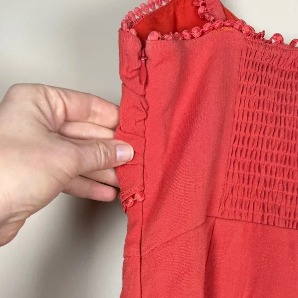 Majorelle Joyce Linen Blend Romper in Red Sz S EUC Summer Sexy Beachy Date - Image 11