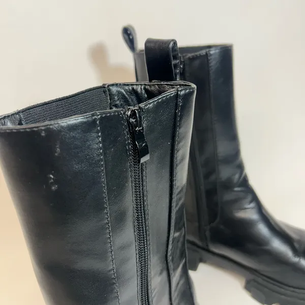 EGO Women’s UK7 (US9) Black Combat Boots - Image 4