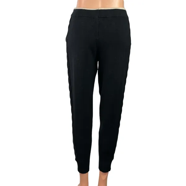Monrow Women's Black High Waisted Pull On Pocket Tapered Jogger Pants Size S - Image 3