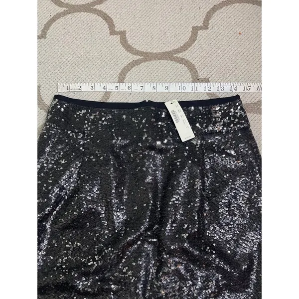 J. Crew sequin classic mini pleated front pockets skirt, size 4, 28623,MSRP $138 - Image 6