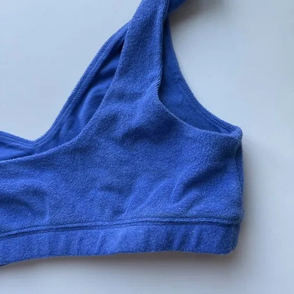 Aerie NEW Offline Terry Recharge Least Support Bra Blue Size Large L - Image 12