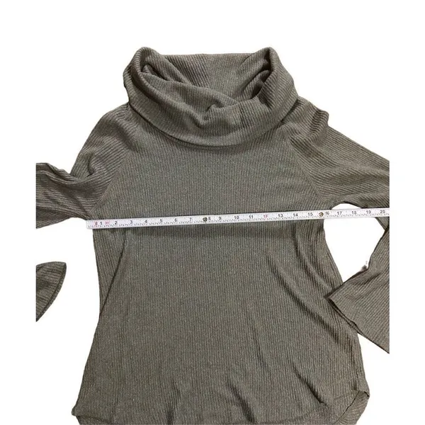 Anthropologie‎ Maeve Maurisa Cowlneck Thermal Sweater XS Olive green - Image 6