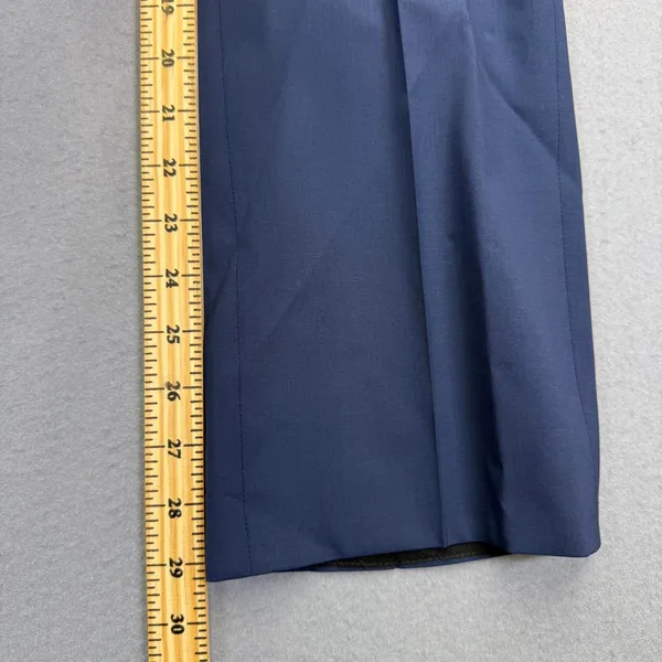 Lafayette 148 New York Barrow Blue Wool Straight Leg Trousers Womens Petite‎ 2 - Image 5