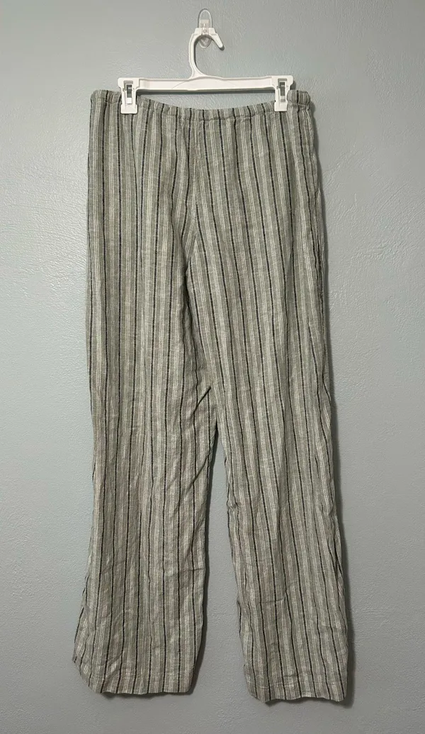 Hollister Linen-Blend Pull-On Baggy Pants || M Long - Image 4