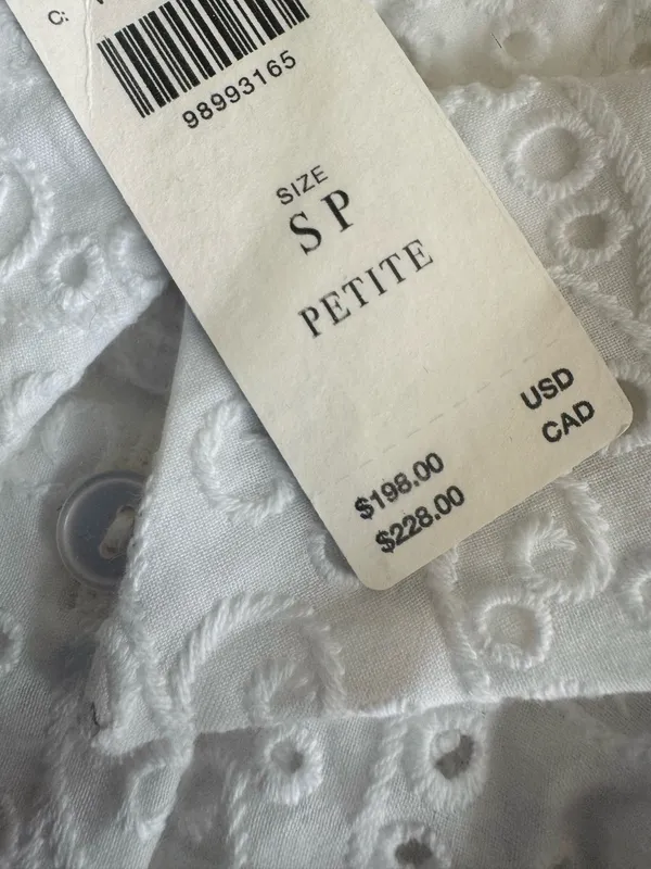 Anthropologie The Tobie Eyelet Mini Shirt Dress by Exquise, Size SP - Image 17
