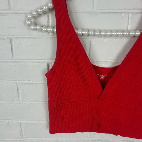 Urban Outfitters Out From Under Red Ribbed Bralette Size M/L - Image 3
