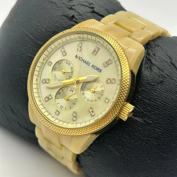 Michael Kors Women MK5039 Chronograph Watch Working New Battery - Image 2