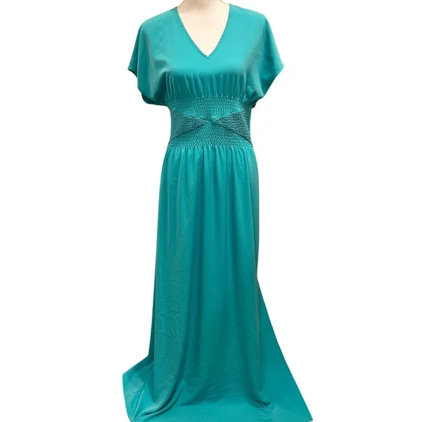 Draper James Mint Green Flutter Sleeve Blouson Maxi Dress‎ Coastal Preppy Medium - Image 3
