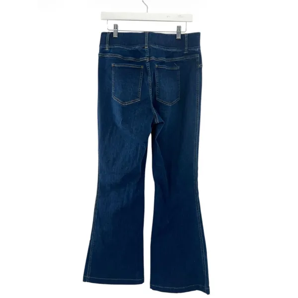Spanx‎ Jeans Womens Blue Flared Denim Pull On High Rise Stretch 20327R est sz L - Image 3