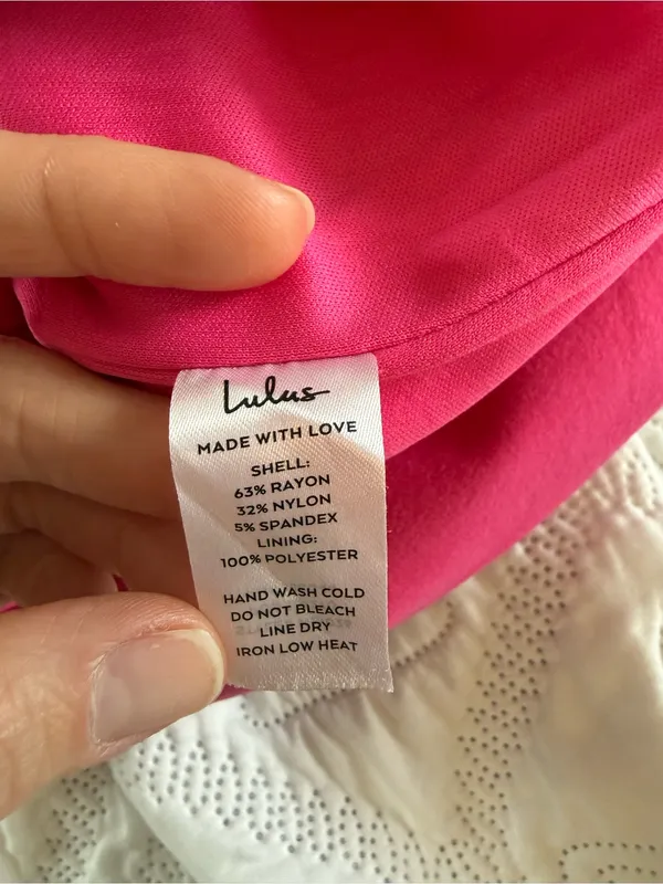 Lulus Hot Pink‎ Bodycon Midi Dress Sleeveless Side Slit Medium - Image 6