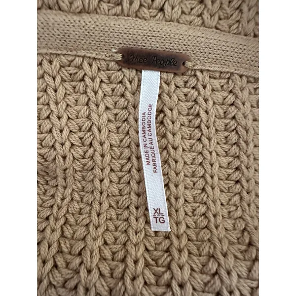 Free People Swim Too Deep Cardigan in the almond tan size XL NWT - Image 9