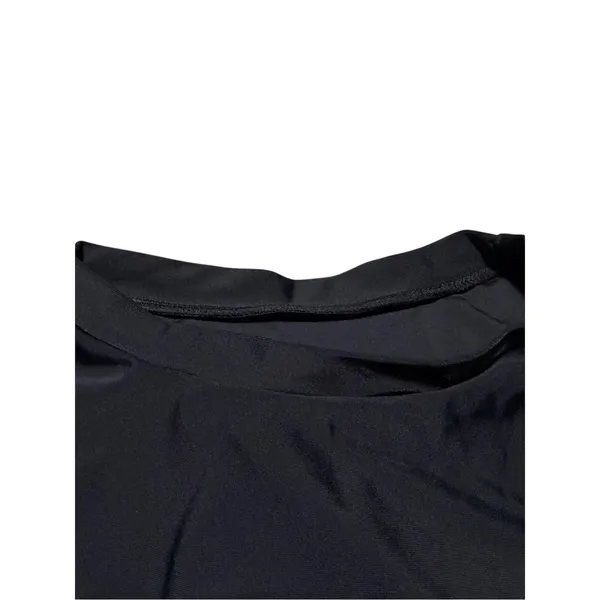 Black Short Sleeve Front Knot One Piece Swimsuit M 8 10 NWOT - Image 4