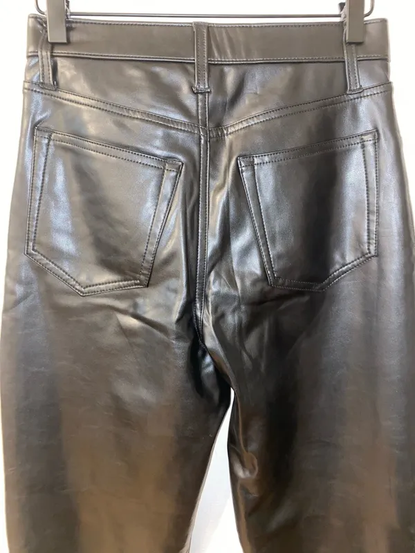Abercrombie & Fitch The 90’s Straight Ultra High Rise Faux Leather Pants Size 4 - Image 7