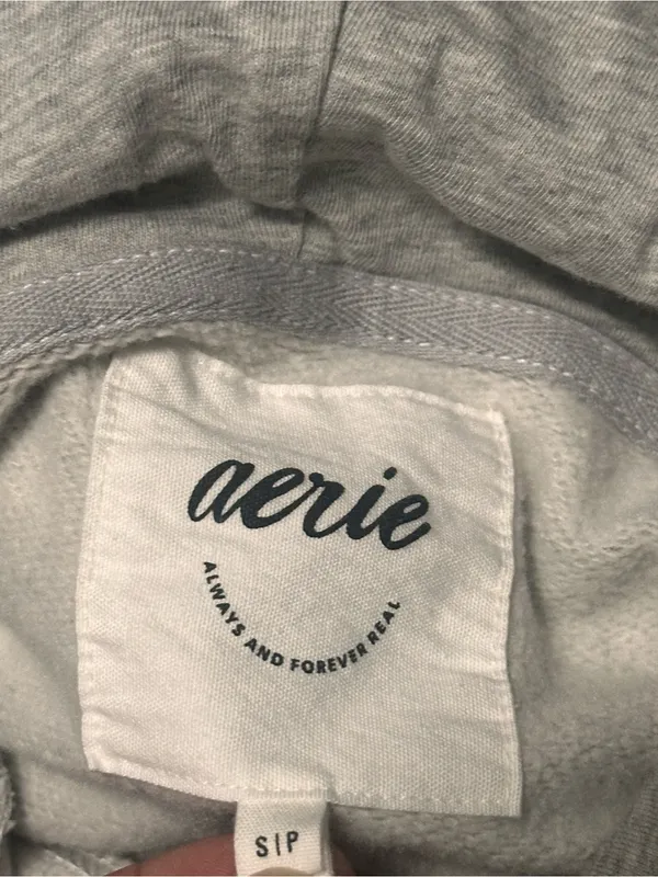 Aerie Travel Hoodie Oversized Gray Small - Image 8