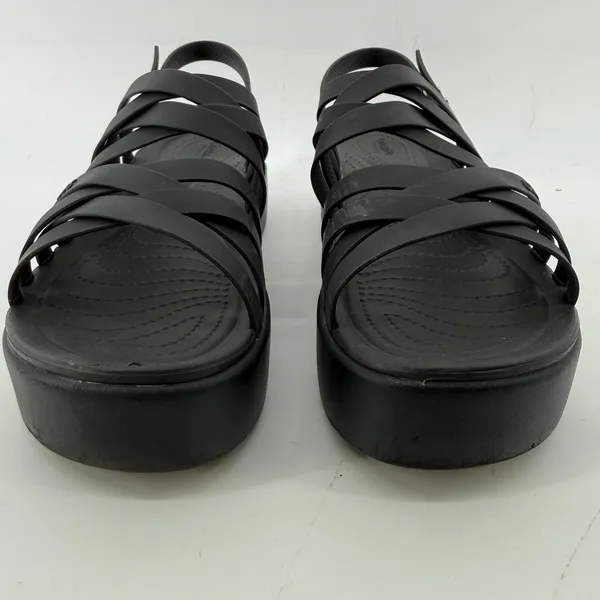 Crocs Brooklyn Strappy Low Wedge Sandal Black Women 10 Comfort Platform Y2K - Image 2