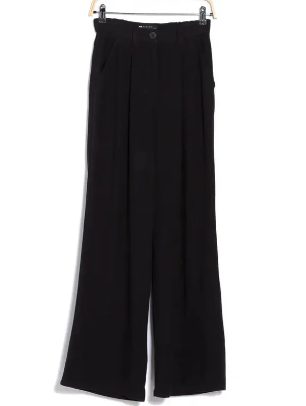 ASOS Linen Blend Wide Leg Dad Pants Black Wash Size 0 - Image 5