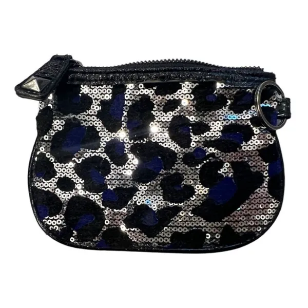 Betsey Johnson Womens Sequin Bling Animal Print Coin Change Purse - Image 2
