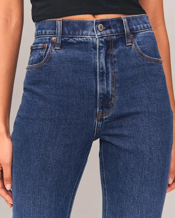 Abercrombie Ultra High Rise Ankle Straight Jean - Image 5