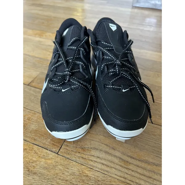 Nike Hyperdiamond 2 Pro Women Black White Metal Softball Cleats 856492-011 - Image 3