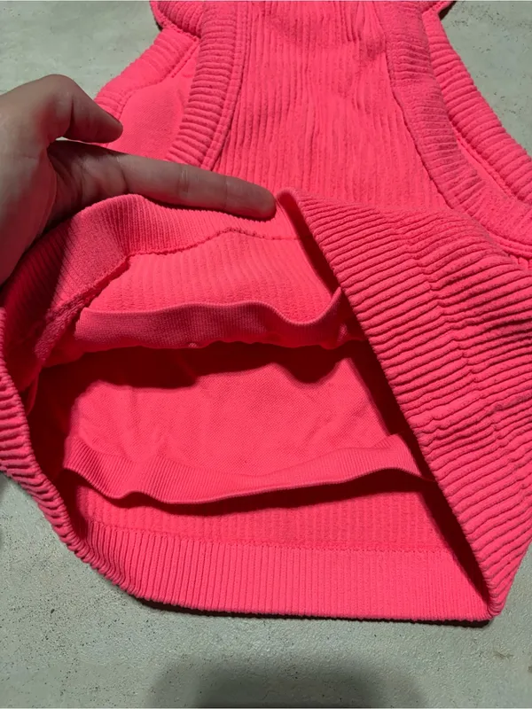 Aerie Hot Pink Ribbed tank Crop Top medium - Image 8