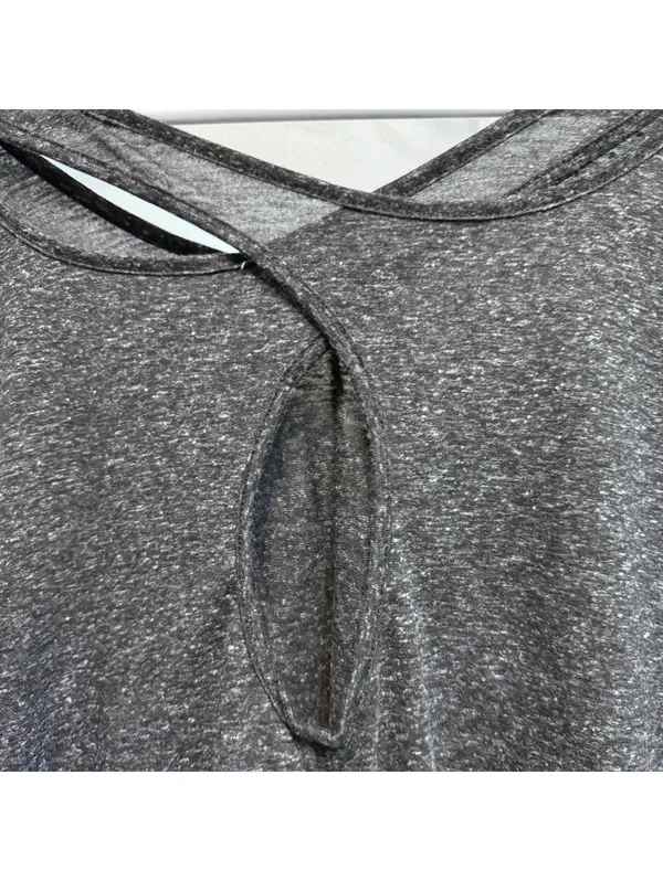 RBX Charcoal Gray Crossed Back Athletic V-Neck Top Plus Size 3X - Image 4