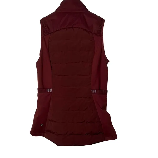 Lululemon Down For It Vest Red Merlot - Image 4