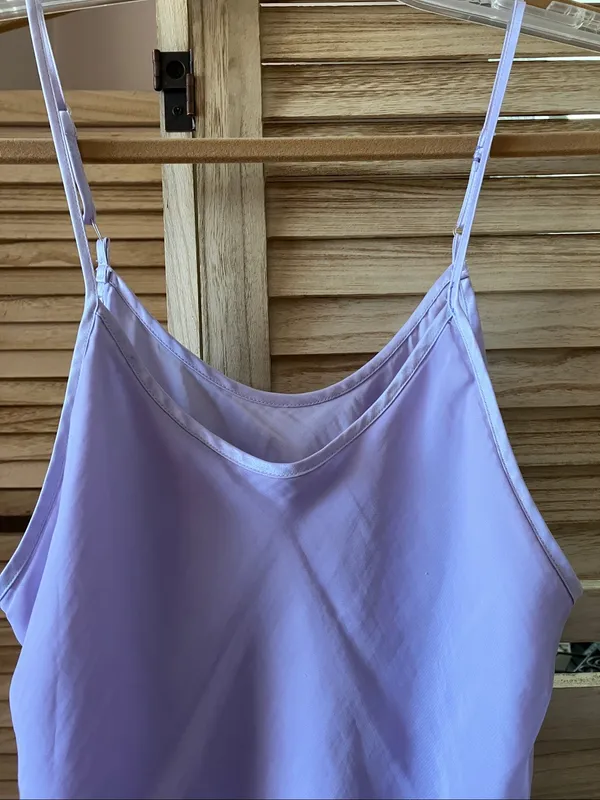 Lavender Slip Dress with Spaghetti Straps Size undefined - Image 6