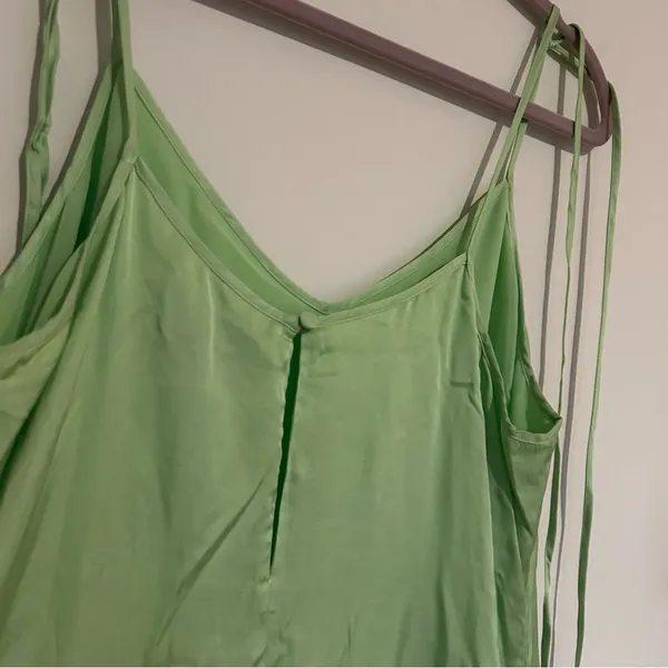 NWT & Other Stories Light Green Sleeveless Spaghetti Strap Midi Dress‎ Size 12 - Image 3
