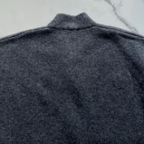 Uniqlo 100% Wool Knit Oversized Long Cardigan Charcoal Gray Sz Small Cabin Core - Image 9
