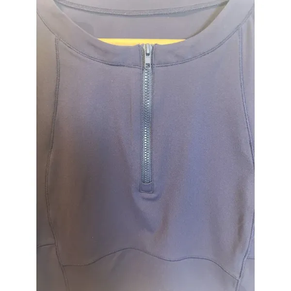 HALARA SoftlyZero™ Plush Half Zip Long Sleeve Large Thumb Hole Cropped Golf Top - Image 3