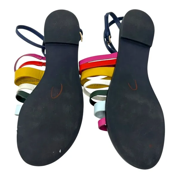 Tory Burch Multicolor Leather Strappy Sandals Ankle Strap Size 7.5 - Image 8
