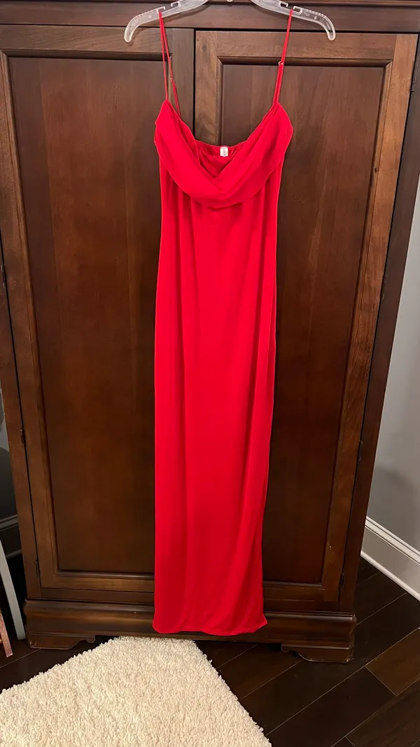Lucy in the Sky Red Slit Dress - Image 2
