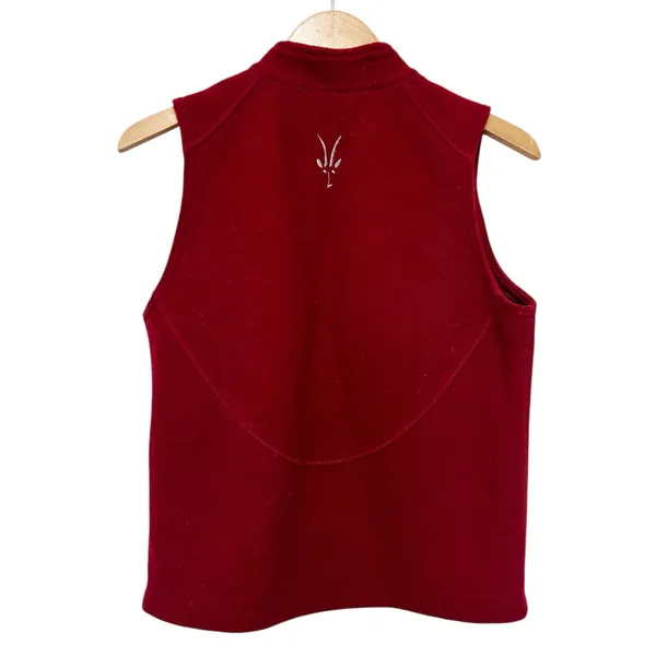 IBEX Red Merino Wool Vest Sz XS - Image 5