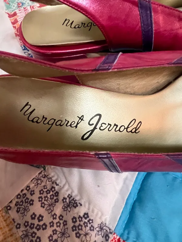 Margaret Jerrold Pink Leather Shoes Size 7.5 - Image 6