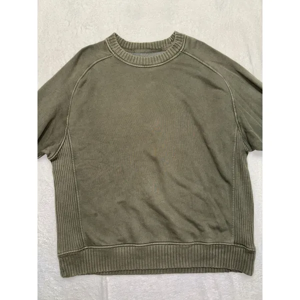 Aerie Green Crewneck Sweatshirt Oversized Pullover Size M - Image 2