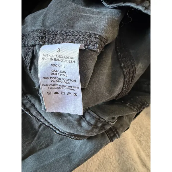 Garage Cargo Pants Womens 3 Black Gray Utility Jogger Bungee Hem Y2K Gorpcore - Image 9