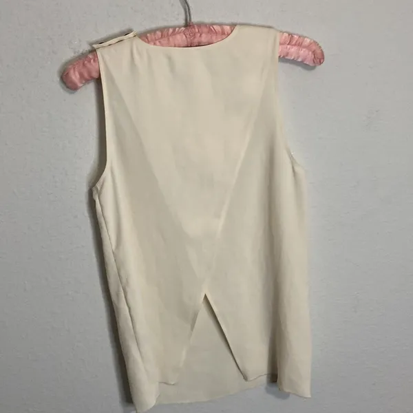 ARITZIA Wilfred Silk Faustine Blouse Sleeveless Tank Open Back XS - Image 3