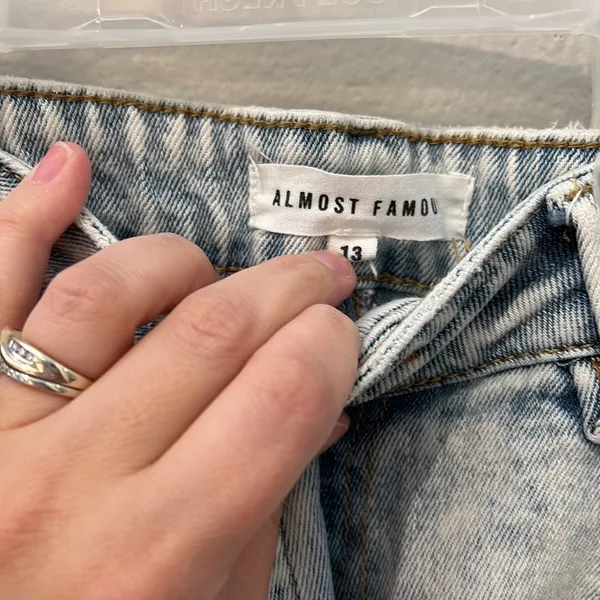 Almost Famous Ultra Distressed Denim Straight Jeans | Size 13 - Image 3