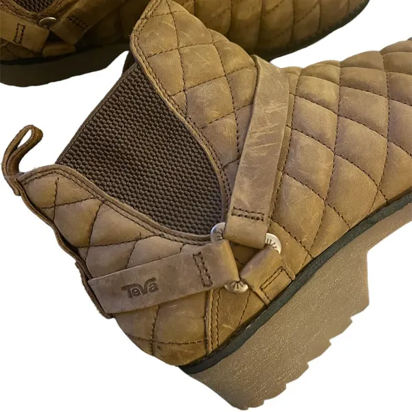 Teva NEW De La‎ Vina Dos Chelsea Quilted Bison Waterproof Leather Boots Size 9.5 - Image 8