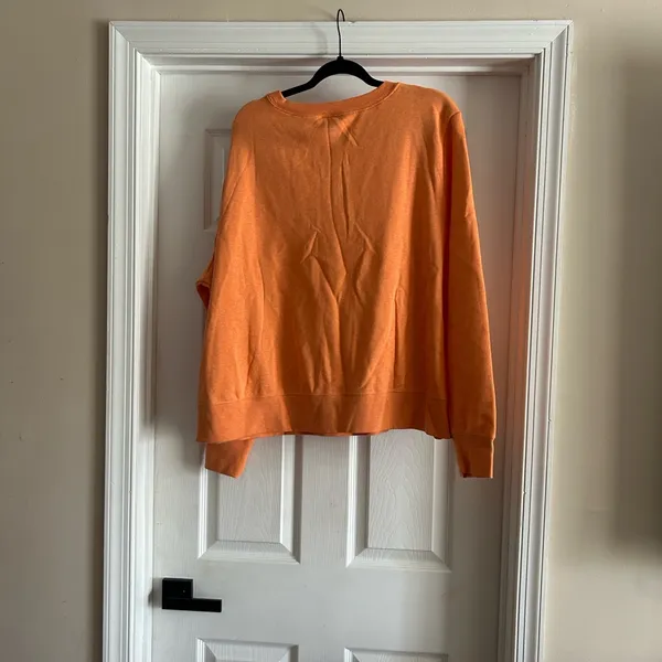 Nike Orange Pullover Sweatshirt with White Swoosh - Image 9