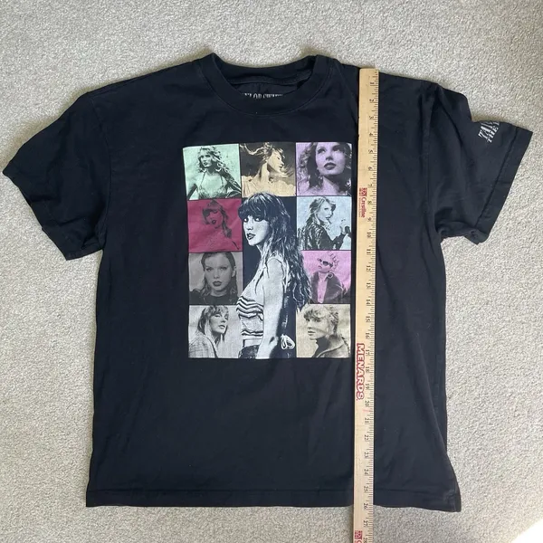 Taylor Swift The Eras Tour Official Tour Merch T-Shirt Black 100% Cotton Size L - Image 12