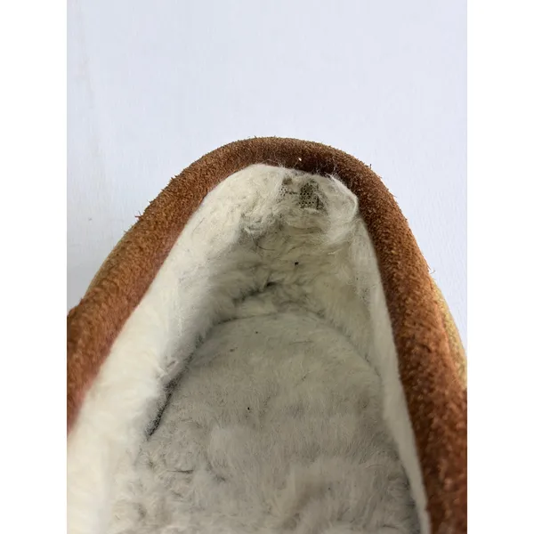 Minnetonka‎ Brown Suede Shearling Lined Moccasins Leather Laces Women's 6 - Image 10