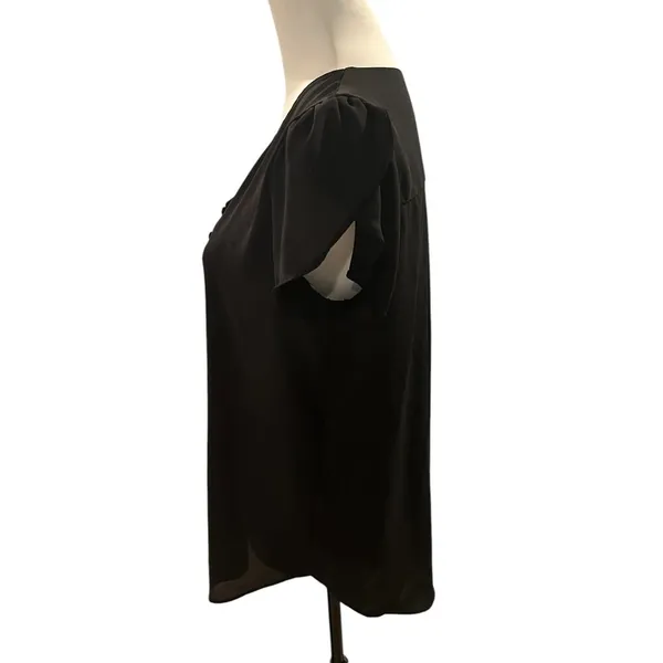 Philosophy Black Short Sleeve Top Medium - Image 4