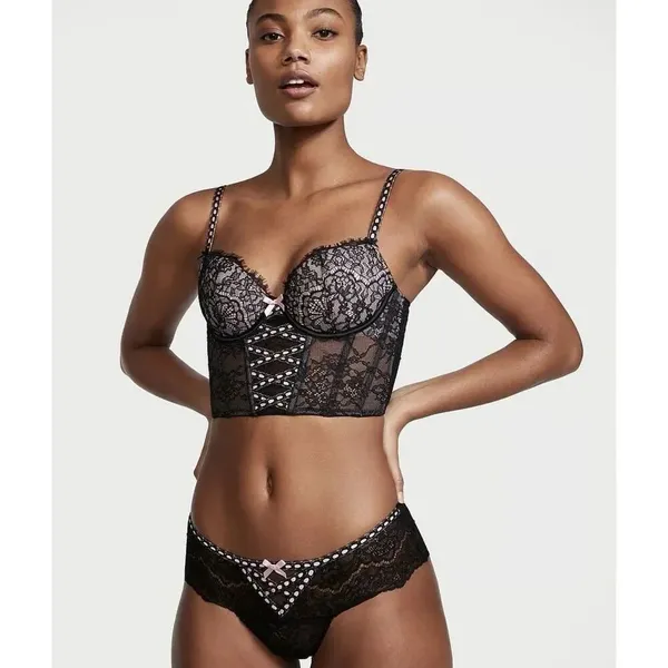 ✨Victoria's Secret Lightly-Lined Heritage Ribbon Slot Sz S-DD Bra✨ - Image 2