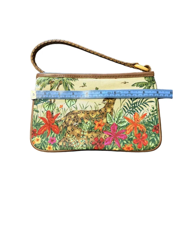 Jungle Theme Wristlet for Makeup Coins Accessories w Zipper Lined - Image 2