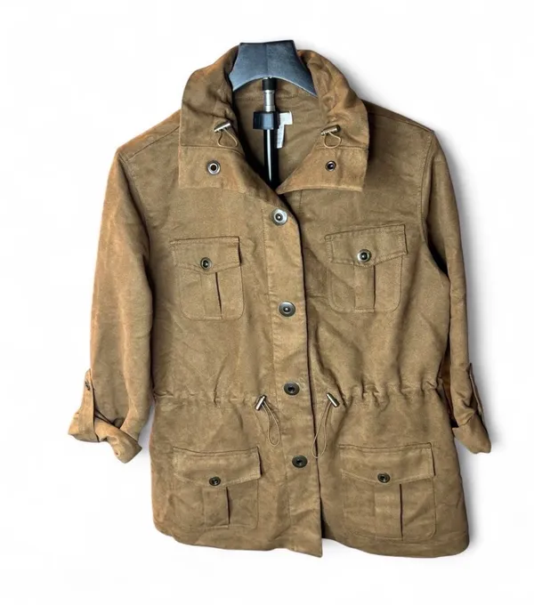 Chico's Women's Tan Suede Jacket Size 1 #suede #outerwear - Image 2