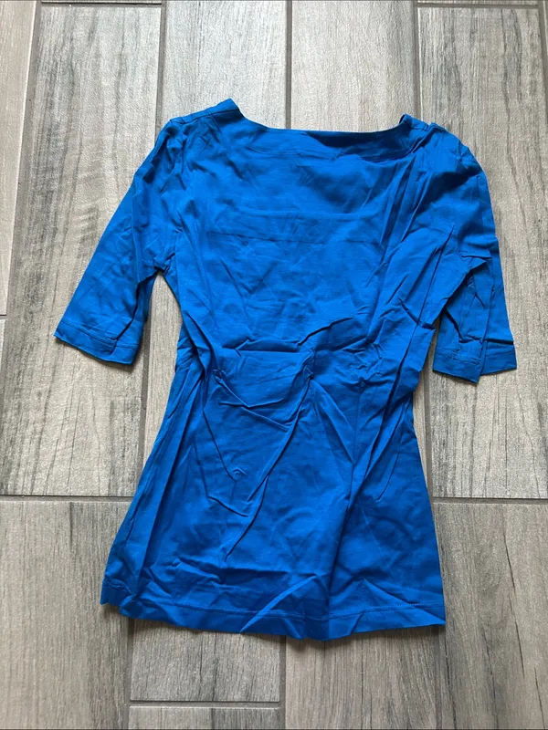 Akris Royal Blue Square Neck Short Sleeve Tee - Image 4