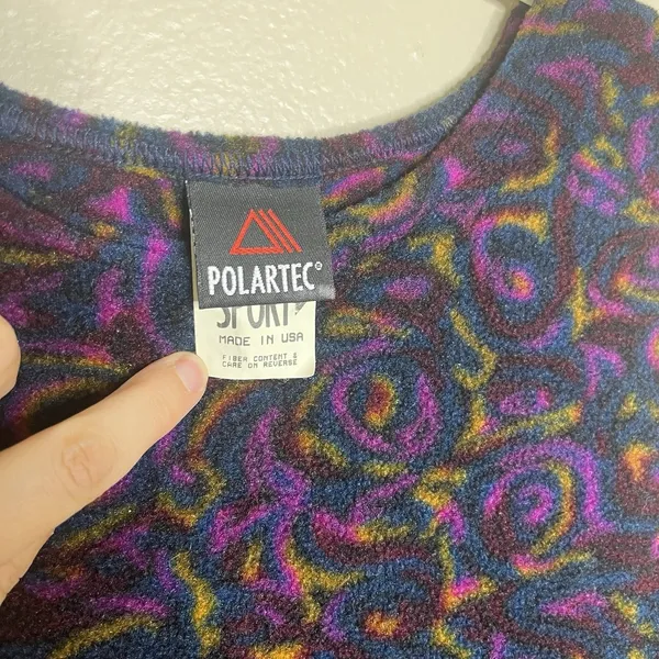 Women's Fleece Crop Polartec Sport Ski 80s 90s Gorpcore Whimsigoth M Winter - Image 3